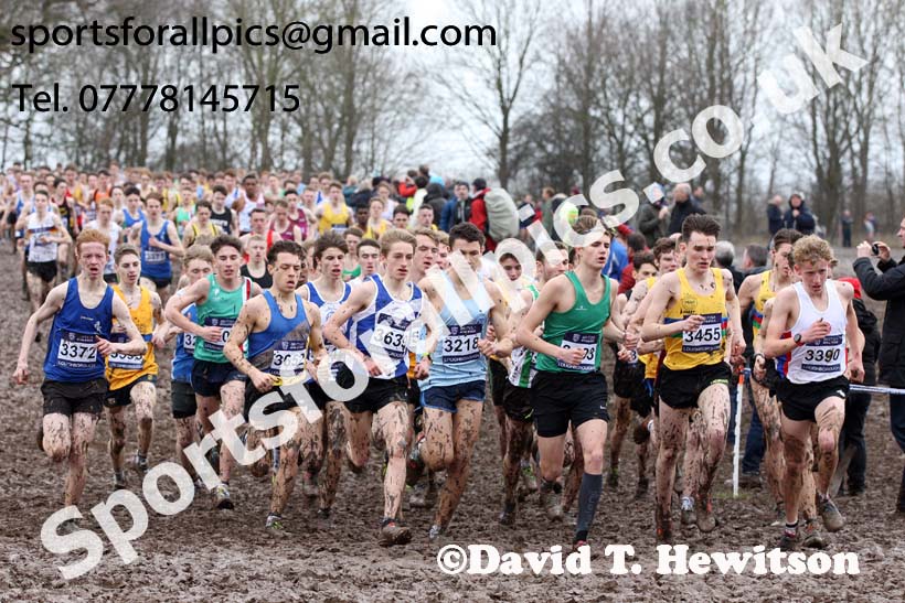 Mens under-17s 2018 British Inter Counties Cross Country Champs., Prestwold Hall, Loughborough. Photo: David T. Hewitson/Sports for All Pics